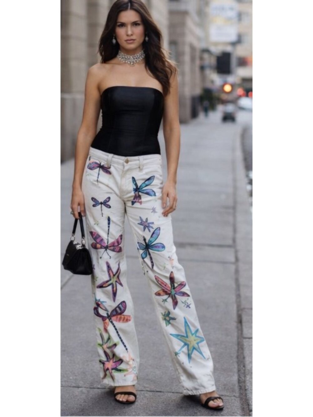 Free People We The Free Tennessee Low Rise Illusions Jeans Dragonfly Size 25 New - Picture 16 of 16